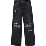 Jeans Funnel Repair con effetto vissuto in nero Amiri - uomo 
