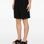 Pantaloncini con coulisse e pieghe in nero Briglia 1949 - uomo 