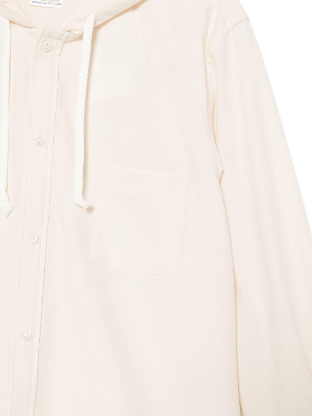 Camicia con cappuccio in avorio Comme des garcons - donna 