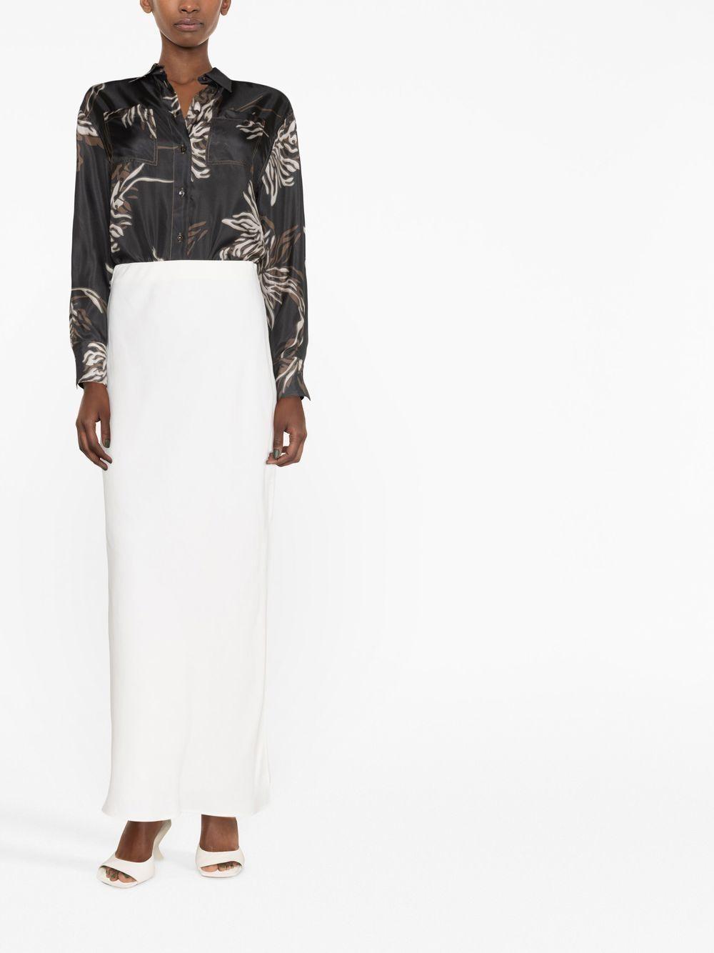 Gonna maxi con spacco in bianco Brunello cucinelli - donna 