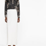 Gonna maxi con spacco in bianco Brunello cucinelli - donna 