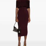 Abito con spalle scoperte in borgogna Roland Mouret - donna 