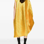 Abito midi metallizzato plisse in oro Melitta baumeister - donna 
