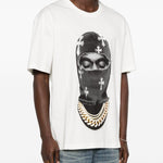T-shirt con stampa Mask Crosses in bianco Ih nom uh nit - uomo 