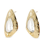 Orecchini martellati con cristalli in oro Self-portrait - donna 