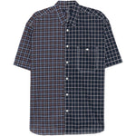 Camicia a quadretti con pannelli in blu Comme des garcons homme - uomo 