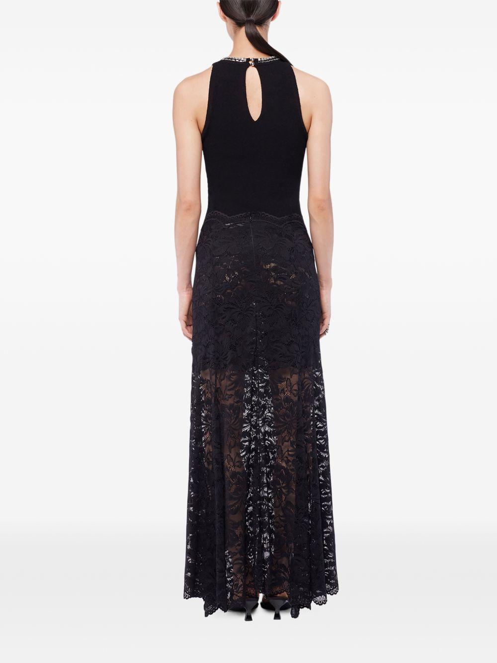 Gonna lunga in pizzo nero Rabanne - donna 