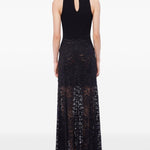 Gonna lunga in pizzo nero Rabanne - donna 