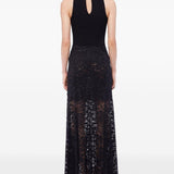 Gonna lunga in pizzo nero Rabanne - donna 