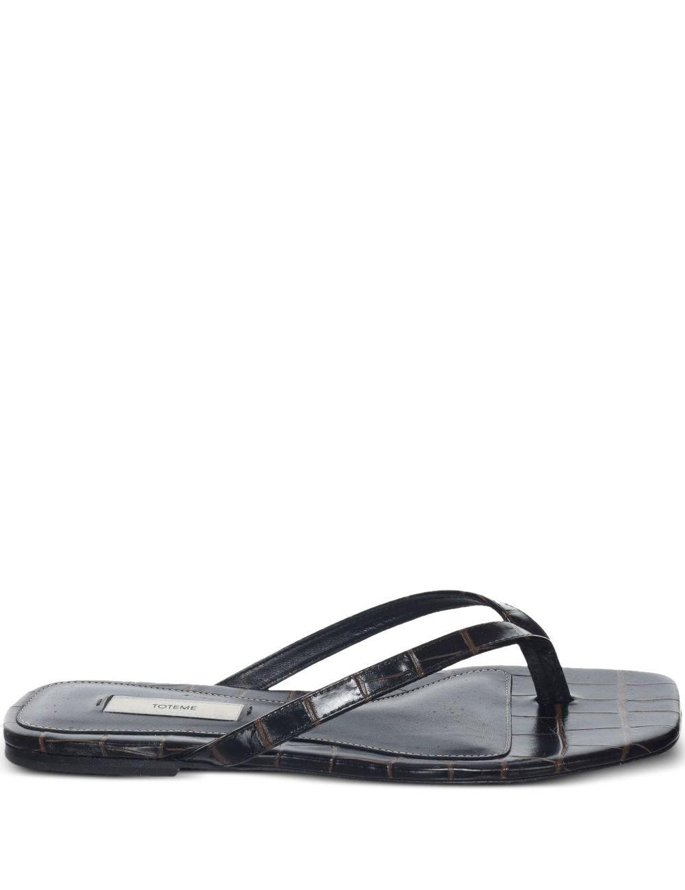 Sandali infradito in marrone cocco toteme - donna 