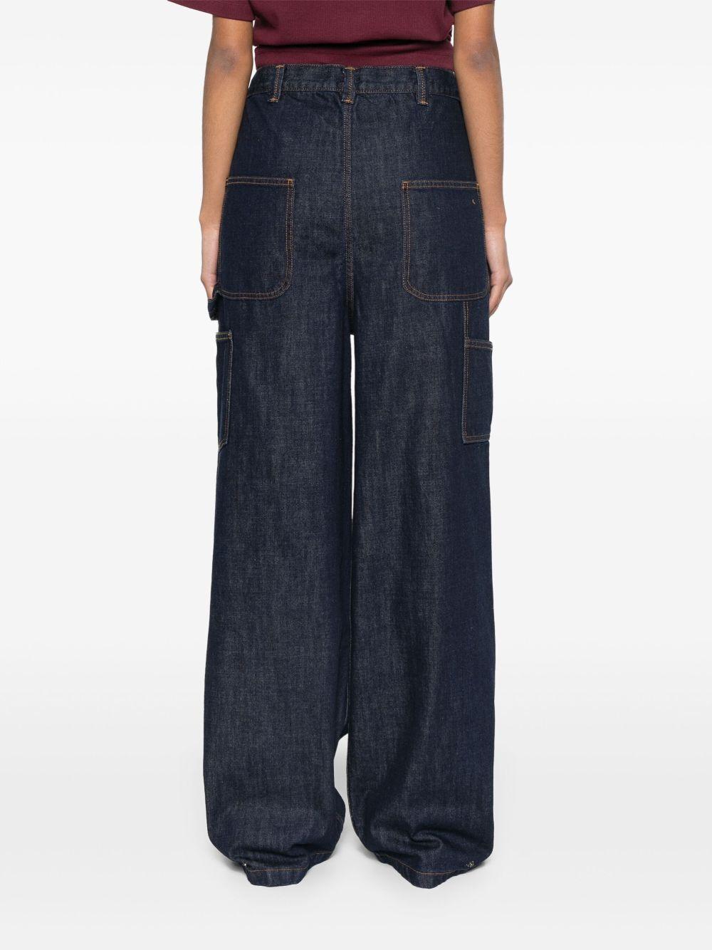 Jeans a gamba larga in blu Magda butrym - donna 