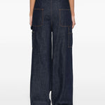Jeans a gamba larga in blu Magda butrym - donna 