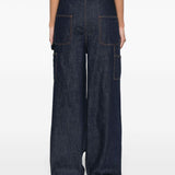 Jeans a gamba larga in blu Magda butrym - donna 