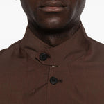 Giacca-camicia con tasche in marrone Grayed - uomo 