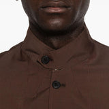 Giacca-camicia con tasche in marrone Grayed - uomo 