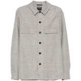 Camicia con bottoni e tasca con patta in grigio Zegna - uomo 
