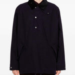 Giacca smock con cappuccio in nero Barbour x kaptain sunshine - uomo 