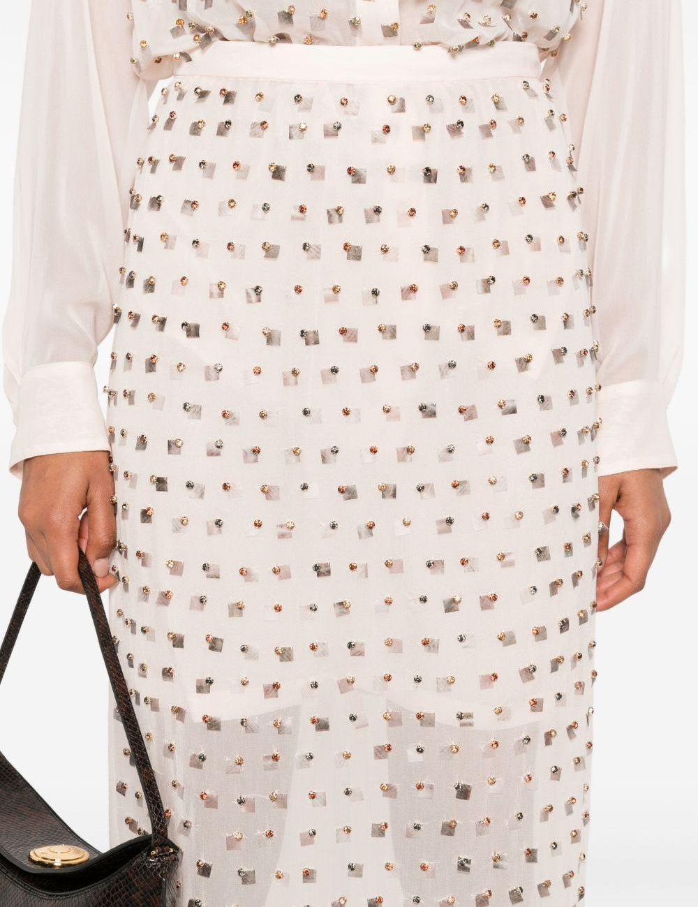 Gonna con cristalli sokna in rosa Dries van noten - donna 