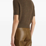 Cardigan Nora in cashmere in marrone 