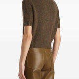 Cardigan Nora in cashmere in marrone 