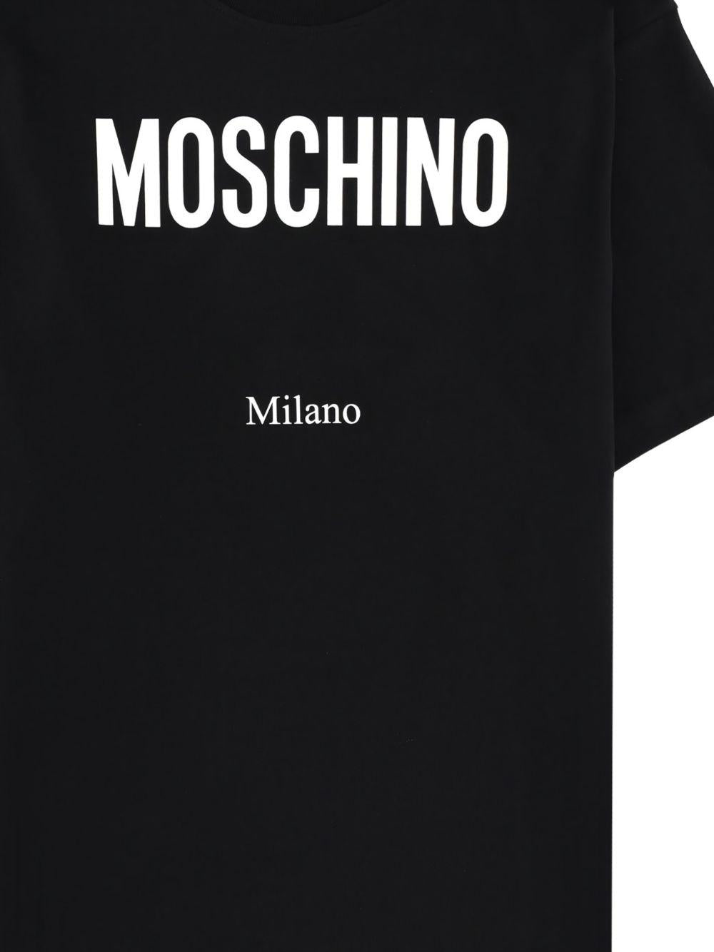 T-shirt con logo in nero Moschino - donna 