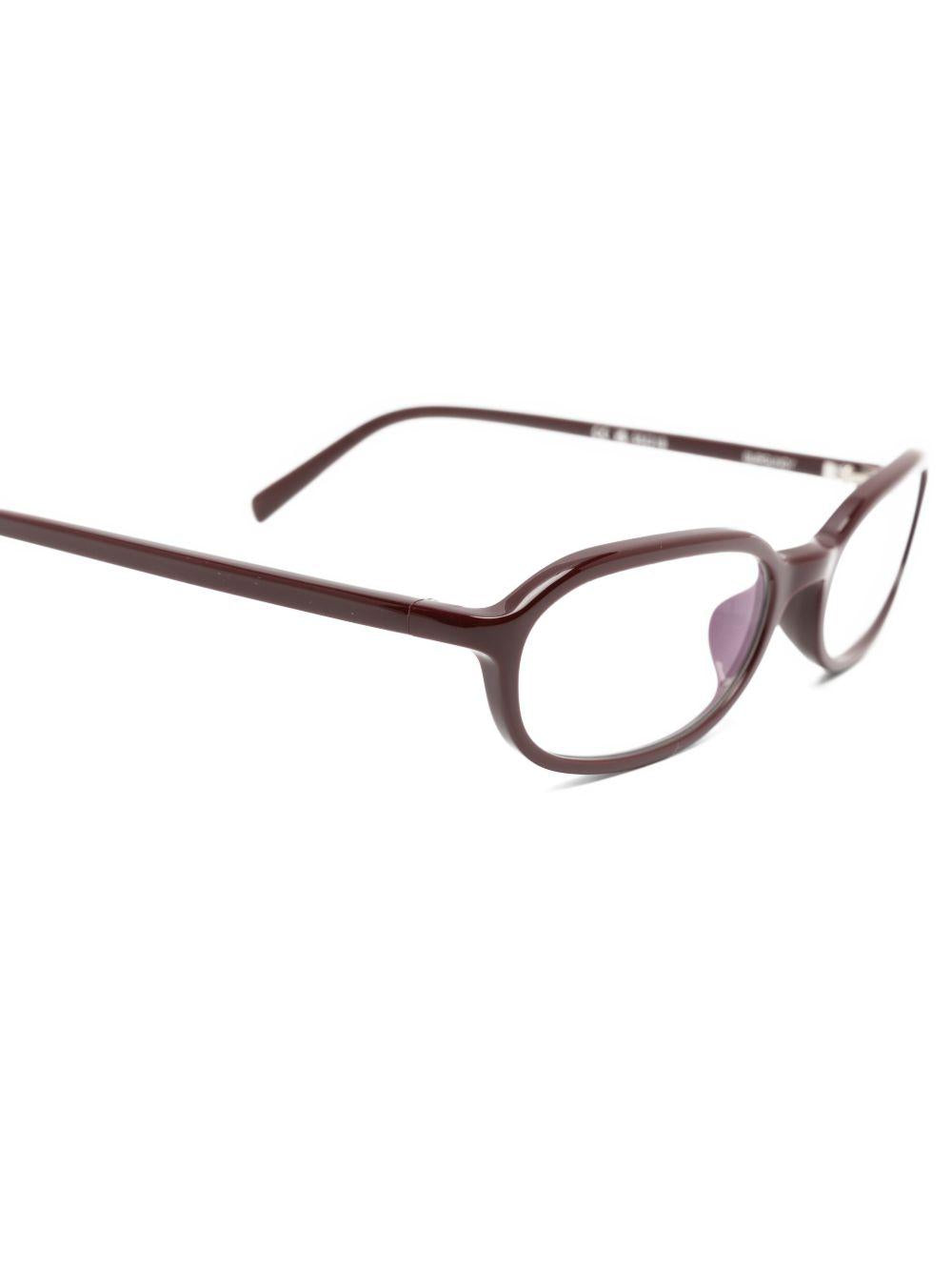 Occhiali edith con montatura ovale in borgogna Chimi - unisex 
