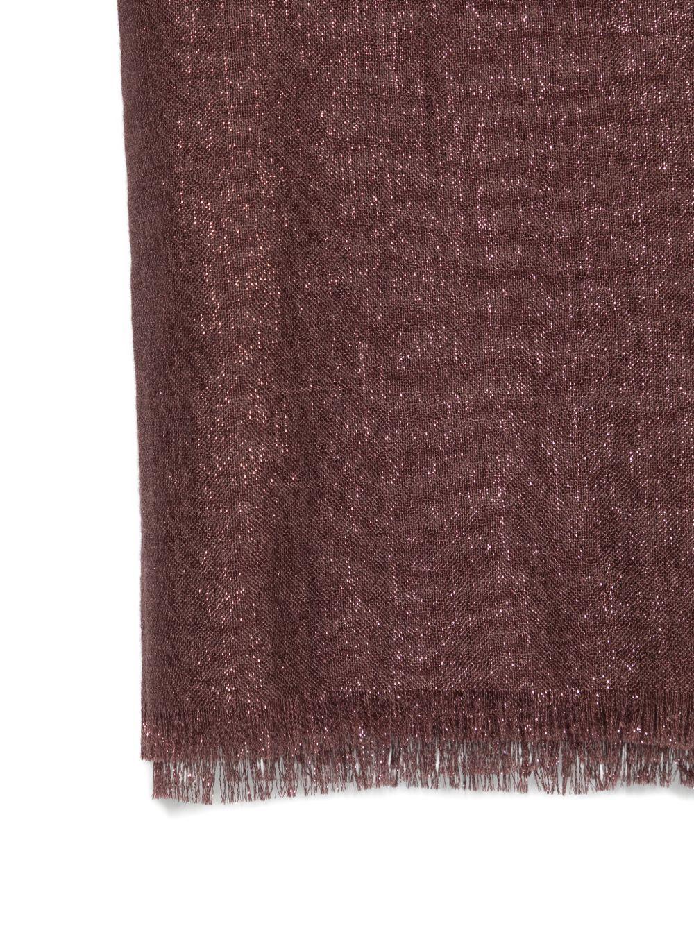 Sciarpa con frange in viola Brunello cucinelli - uomo 