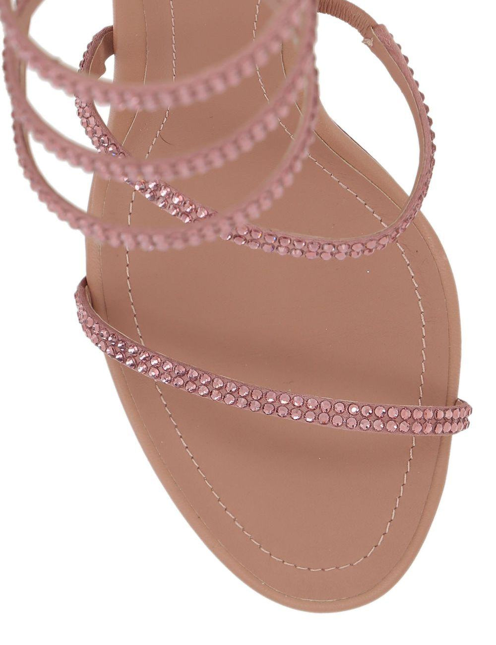 Sandali cleo con cristalli in rosa Rene caovilla - donna 