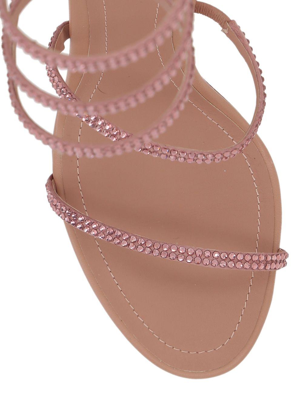 Sandali cleo con cristalli in rosa Rene caovilla - donna 