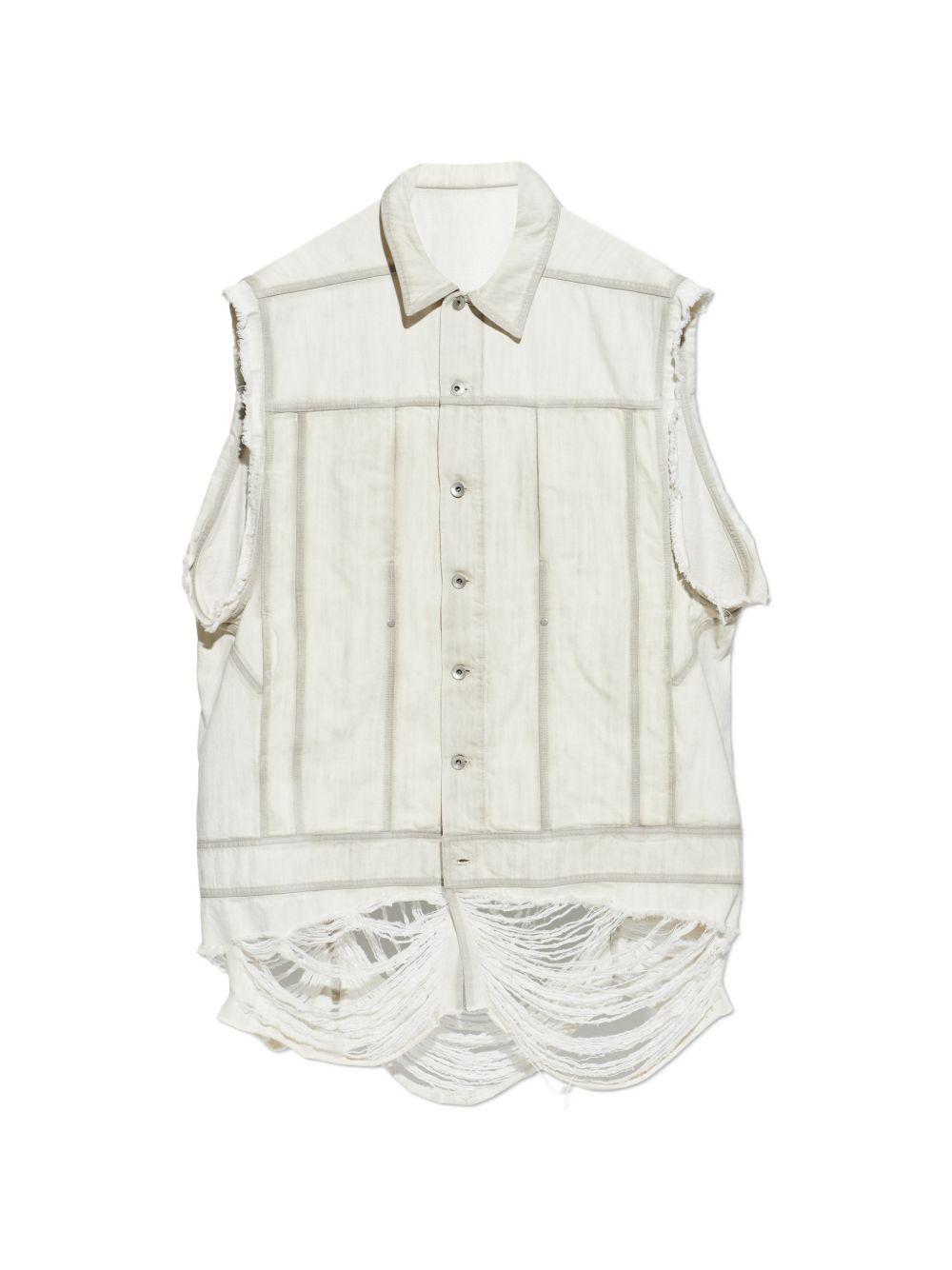 Gilet strappato in grigio Rick owens - uomo 