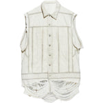 Gilet strappato in grigio Rick owens - uomo 