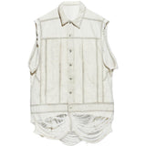 Gilet strappato in grigio Rick owens - uomo 
