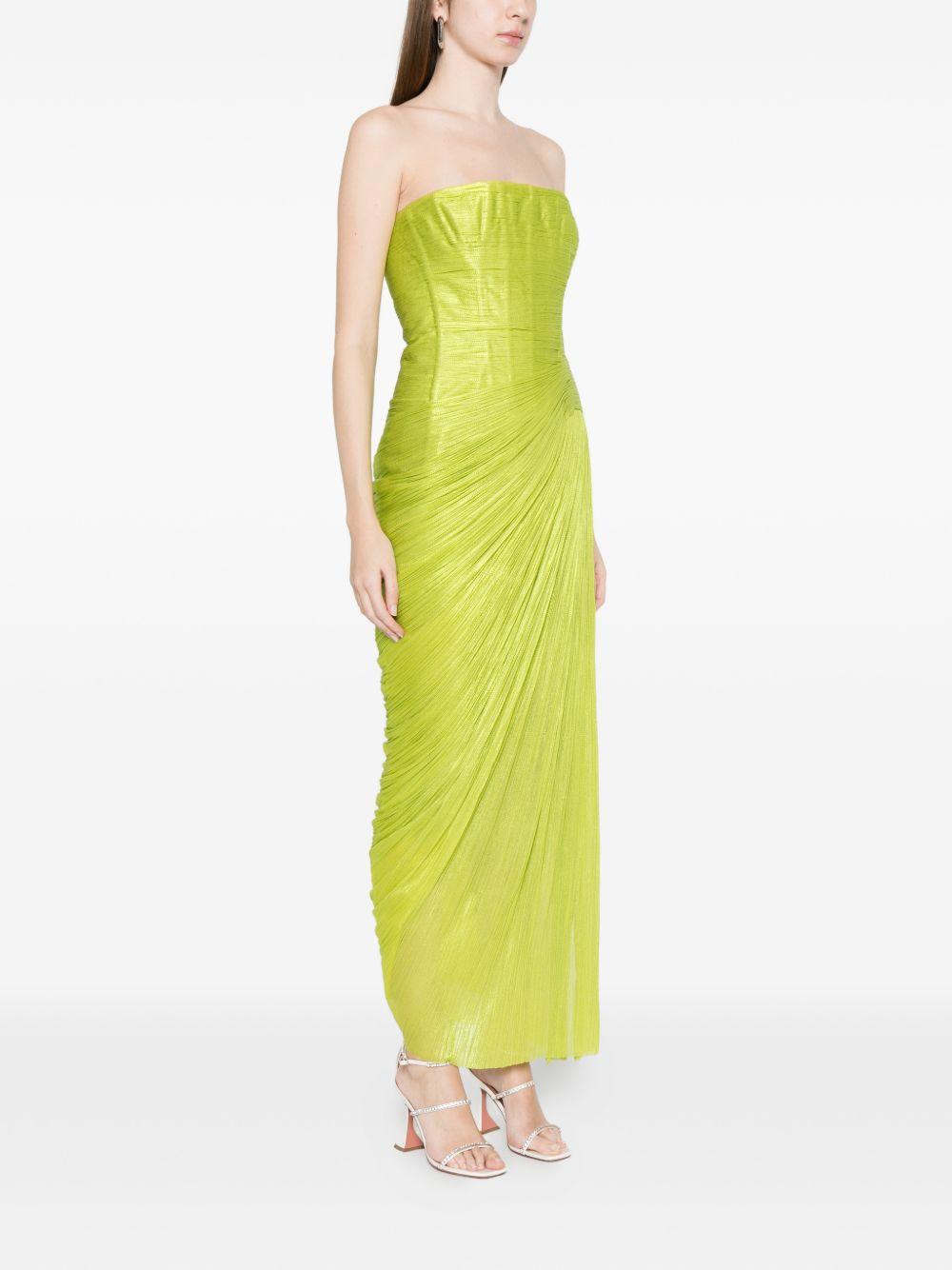 Abito midi senza spalline ruby in verde Maria lucia hohan - donna 