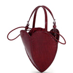 Borsa a mano heart in bordeaux 