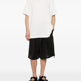 T-shirt a maniche corte in bainco Yohji yamamoto - uomo 