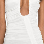 Abito asimmetrico senza spalline in bianco  Christopher esber - donna 