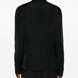 Camicia satinata a maniche lunghe in nero Sapio - uomo 