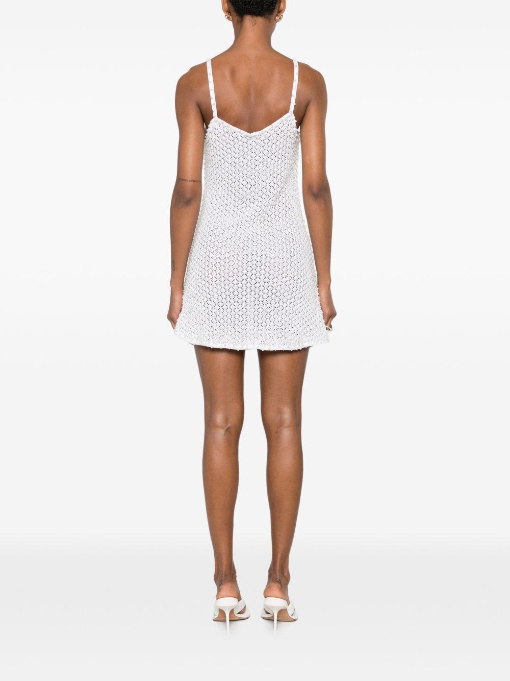 Miniabito in maglia con perle in bianco Giuseppe di morabito - donna 