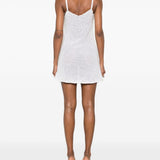 Miniabito in maglia con perle in bianco Giuseppe di morabito - donna 