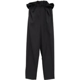 Pantaloni a vita con volant Kira in nero Khaite - donna 