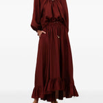 Gonna lunga con volant Aster in bordeaux Zimmermann - donna 