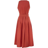 Abito midi con cintura in rosso Antonelli - donna 