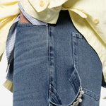 Jeans con risvolto in blu Simone rocha - uomo 