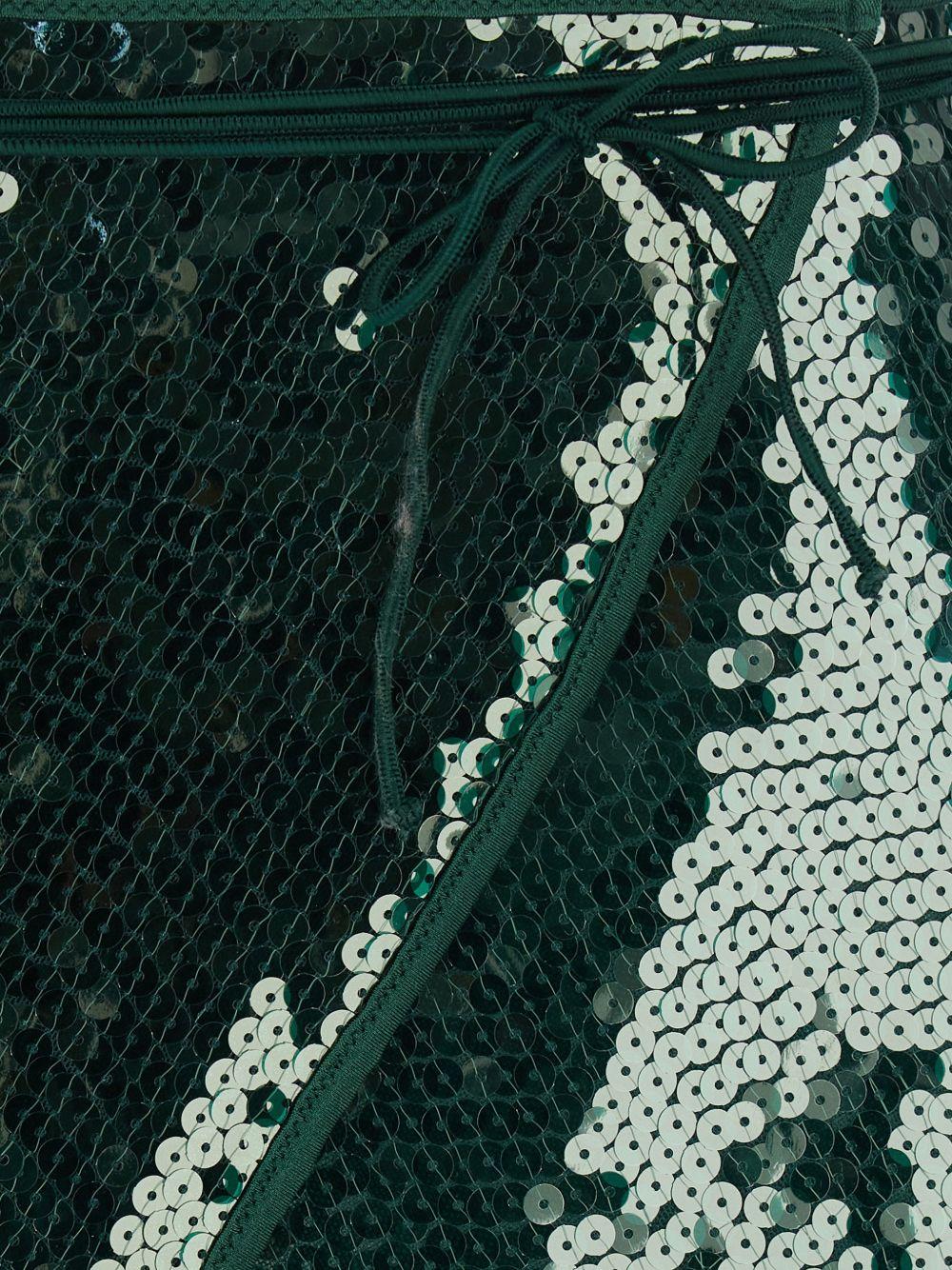 Minigonna con paillettes in verde Oséree - donna 