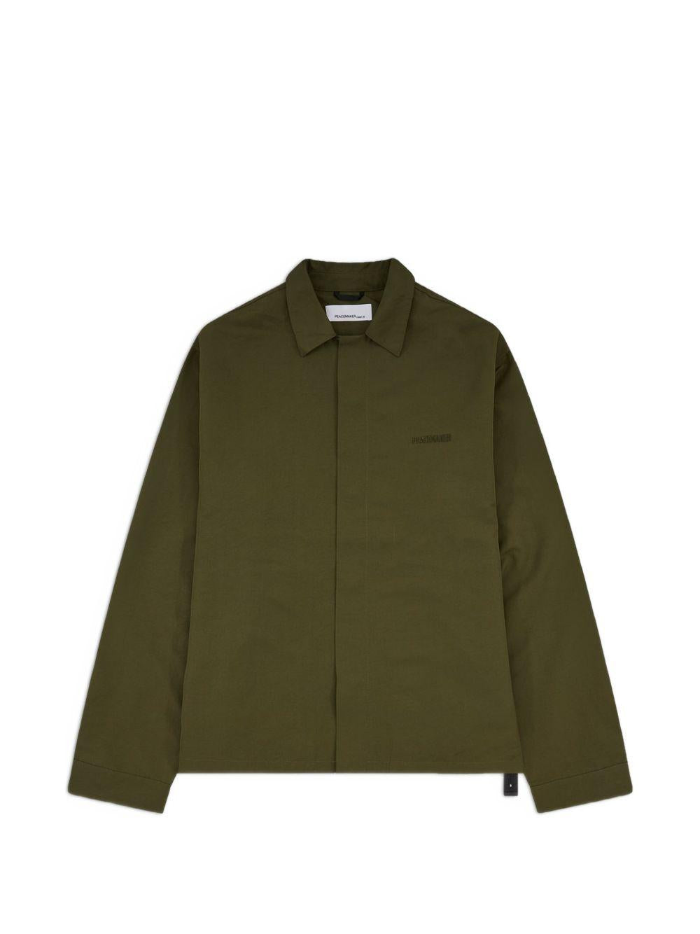 Camicia con grafica in verde Oamc peacemaker - uomo 