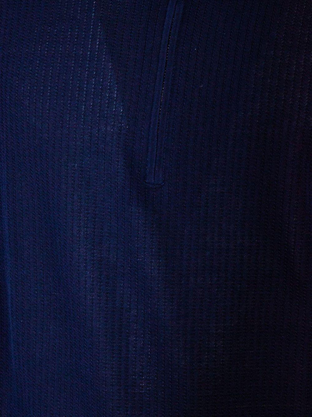 Polo con zip in blu Kangra - uomo 