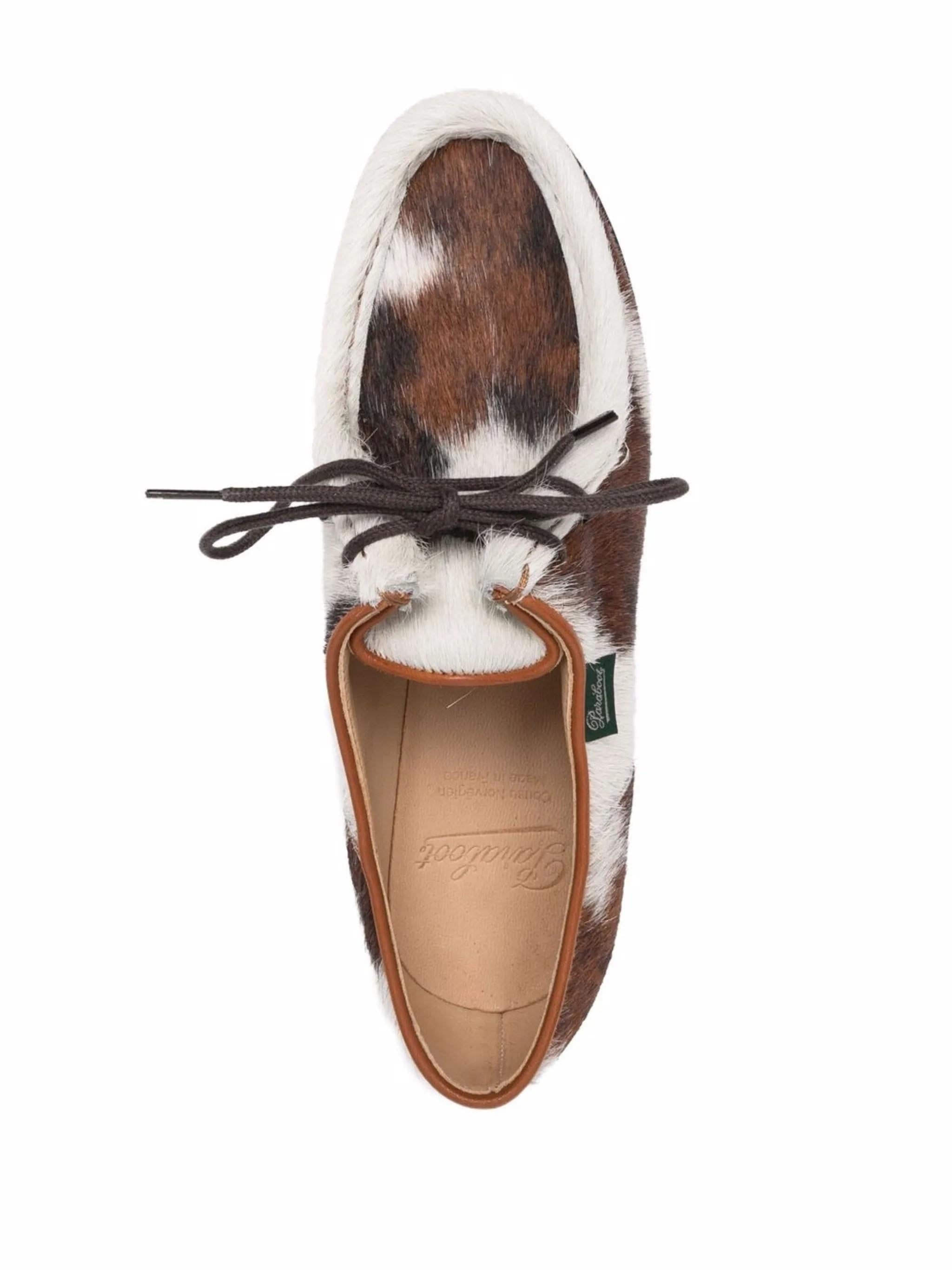 Derby allacciate in cavallino michael in marrone e bianco Paraboot - donna 