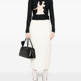 Top Hollow Venus in mesh con cut-out in nero Christopher esber - donna 