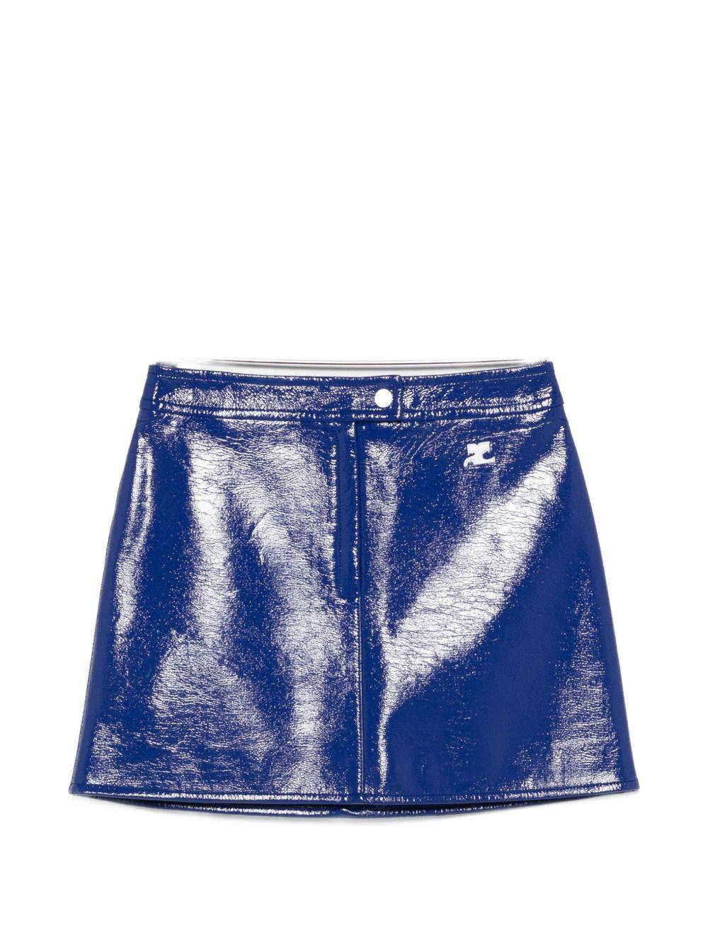 Gonna con logo in blu Courrèges - donna 