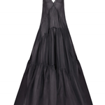 Abito maxi con scollo a V in nero Temily - donna 
